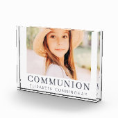 Einfache moderne Chic Custom First Communation Fotoblock (Rechts)