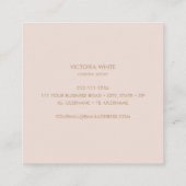 Einfache, moderne Chic Einzigartiges Blassblau Quadratische Visitenkarte (Rückseite)