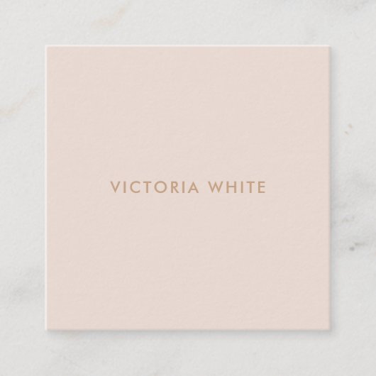 Einfache, moderne Chic Einzigartiges Blassblau Quadratische Visitenkarte (Vorderseite)