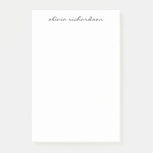 Einfache moderne Chic Handgeschriebene Skripttypog Post-it Klebezettel