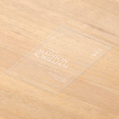 Einfache moderne Chic Hochzeit Acryleinladungen (Ablage )