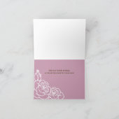 Einfache moderne Chic Pink Rose Dankeschön-Karte Dankeskarte (Innenseite)