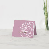 Einfache moderne Chic Pink Rose Dankeschön-Karte Dankeskarte (Vorderseite)
