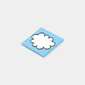 Einfache moderne Cloud-Think-Blase Post-it Klebezettel (angewinkelt)
