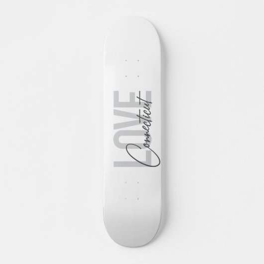 Einfache, moderne, coole Design-Liebe Connecticut Skateboard (Vorne)