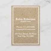 Einfache, moderne Coole Kraft-Papier-Schwarz-Monog Visitenkarte (Rückseite)