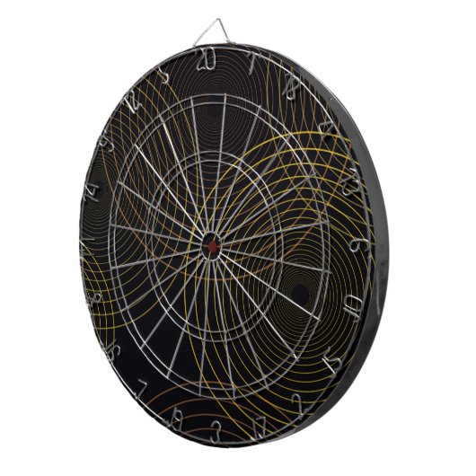 Einfache, moderne, coole, trendige, dünne Linienkr Dartscheibe (Vorderseite rechts)