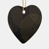 Einfache, moderne, coole, trendige, dünne Linienkr Keramik Ornament (Links)