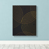 Einfache, moderne, coole, trendige, dünne Linienkr Leinwanddruck (Insitu (Holzboden))