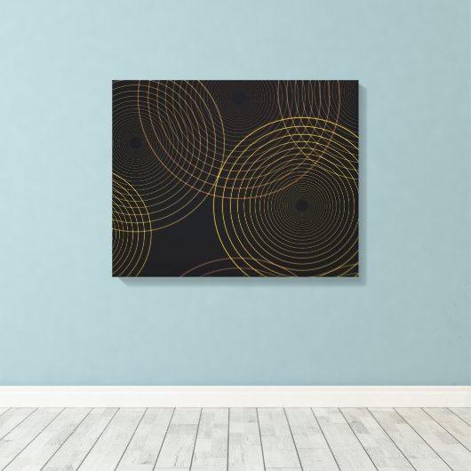 Einfache, moderne, coole, trendige, dünne Linienkr Leinwanddruck (Insitu (Holzboden))