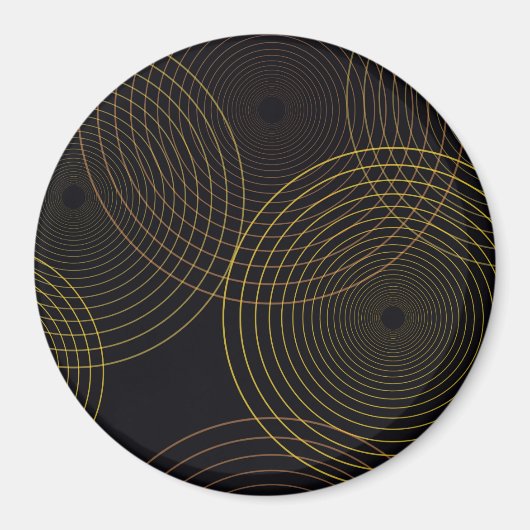 Einfache, moderne, coole, trendige, dünne Linienkr Magnet (Vorne)