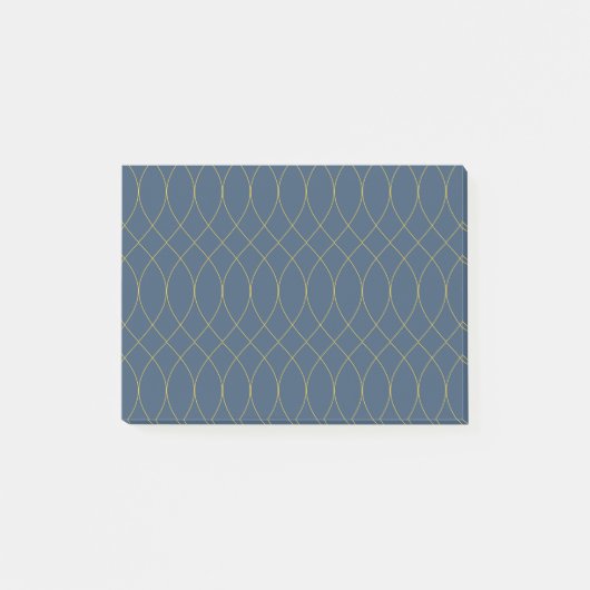 Einfache, moderne, coole, trendige Kurven, gewellt Post-it Klebezettel (Vorderseite)