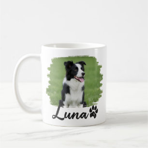 Einfache moderne, coole Typografie-Name und Foto d Kaffeetasse