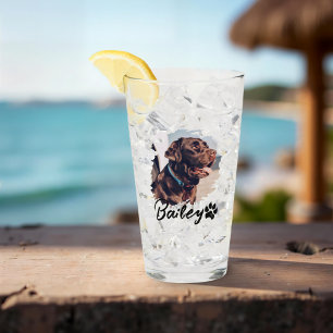 Einfache moderne Coole Typografie Name und Foto de Glas