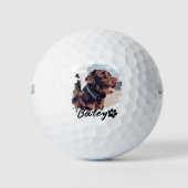 Einfache moderne Coole Typografie Name und Foto de Golfball (Vorderseite)