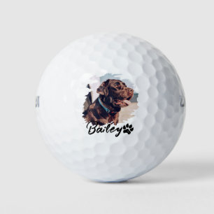 Einfache moderne Coole Typografie Name und Foto de Golfball