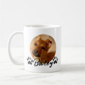 Einfache moderne coole Typografie Name und Foto de Kaffeetasse (Links)