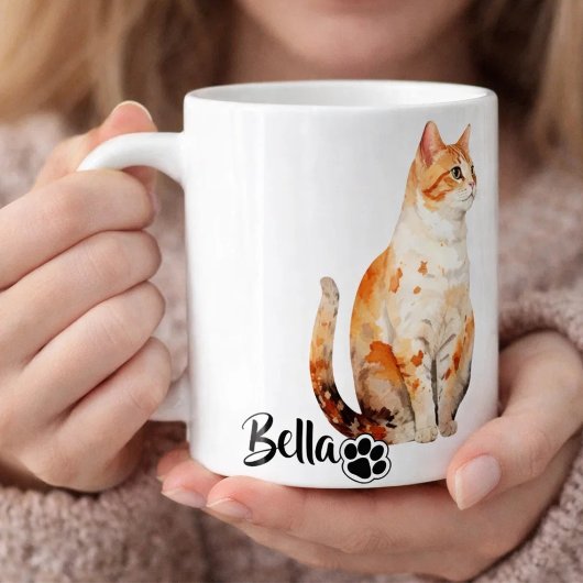 Einfache moderne coole Typografie Name und Foto de Kaffeetasse
