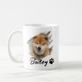 Einfache moderne coole Typografie Name und Foto de Kaffeetasse (Links)