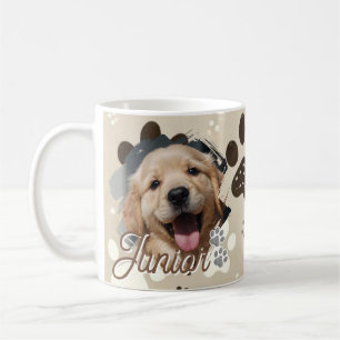 Einfache moderne coole Typografie Name und Foto de Kaffeetasse