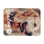 Einfache moderne Coole Typografie Name und Foto de Magnet (Horizontal)