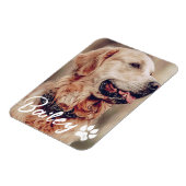 Einfache moderne Coole Typografie Name und Foto de Magnet (Linke Seite)