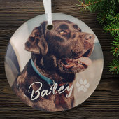 Einfache moderne Coole Typografie Name und Foto de Ornament Aus Glas