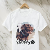 Einfache moderne Coole Typografie Name und Foto de T-Shirt
