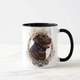 Einfache moderne coole Typografie Name und Foto de Tasse