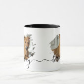Einfache moderne coole Typografie Name und Foto de Tasse (Zentrum)