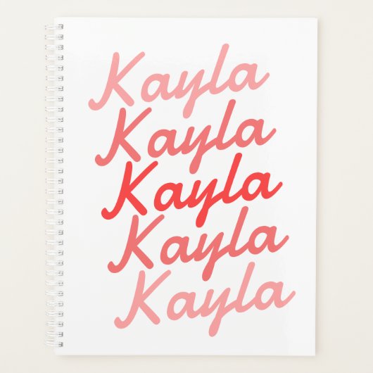 Einfache moderne Coole Typografie Planer (Vorderseite)