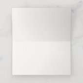 Einfache moderne Creme Black Wedding Platzkarte (Innenseite Aufgefaltet)
