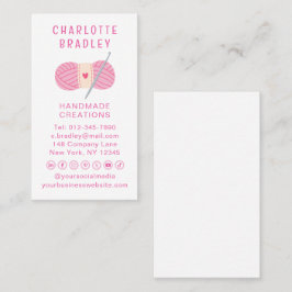 Einfache, moderne Crochet Handmade Crocheting Visitenkarte