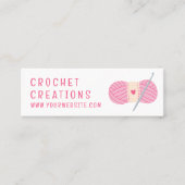 Einfache moderne Crochet QR Code Croching Mini Visitenkarte (Vorderseite)