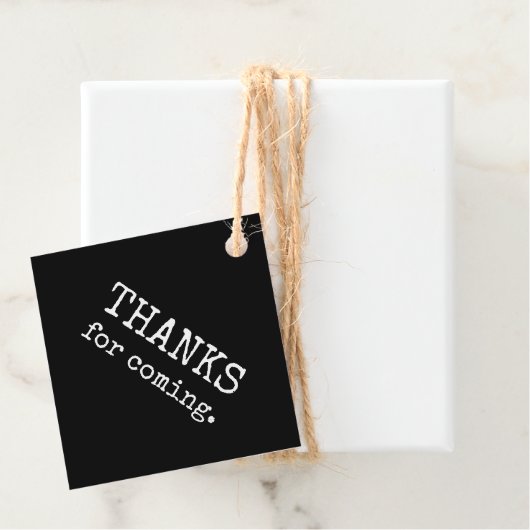 Einfache moderne Danke für das Kommen Geschenkanhänger (Beispiel)