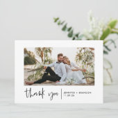 Einfache Moderne Dankeschön Karte | Hochzeit von F (Stehend Vorderseite)