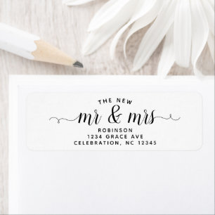 Einfache Moderne Das neue Mr. & Mrs. Wedding Scrip