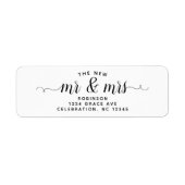 Einfache Moderne Das neue Mr. & Mrs. Wedding Scrip (Vorne)