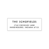 Einfache moderne Deko Schriftart Rücksendeadresse Permastempel (Design)