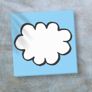 Einfache moderne Denkblase in Wolkenform Post-it Klebezettel