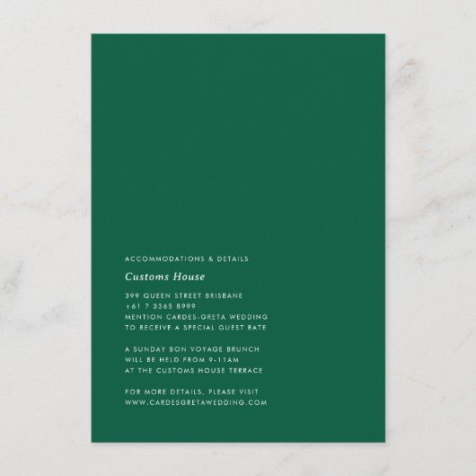 Einfache, moderne Detail-Karte Begleitkarte (Vorderseite)