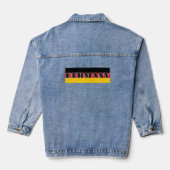 Einfache Moderne Deutsche Flagge Souvenir Jeansjacke (Rückseite)