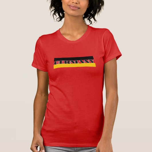 Einfache Moderne Deutsche Flagge Souvenir T-Shirt (Vorderseite)