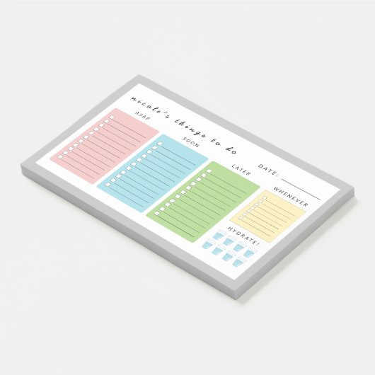 Einfache moderne Dinge zu tun Post-it Klebezettel (angewinkelt)