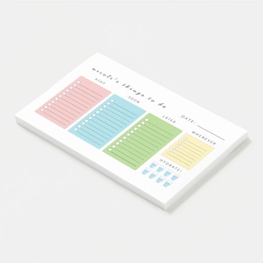 Einfache moderne Dinge zu tun Post-it Klebezettel (angewinkelt)