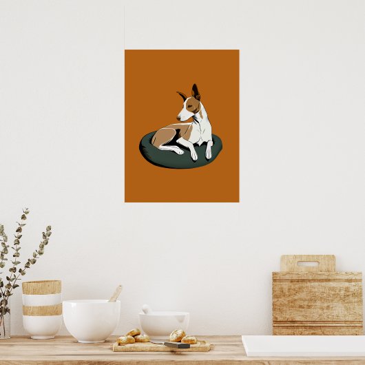 Einfache moderne Dog Art Trendy Poster (Küche)