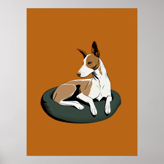 Einfache moderne Dog Art Trendy Poster (Vorne)