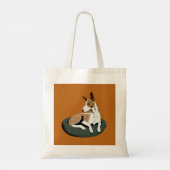 Einfache moderne Dog Art Trendy Tragetasche (Rückseite)
