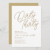 Einfache moderne dreissig Geburtstagsfeier Einladung (Vorne/Hinten)