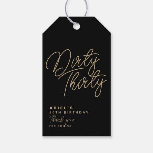 Einfache, moderne, dreissig Personalisierte Gesche Geschenkanhänger (Vorderseite)